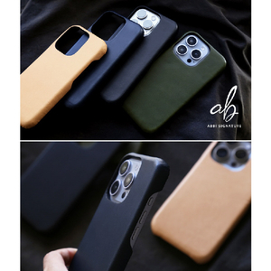 ABBI SIGNATURE iPhone 16 Pro Max用LISCIO イタリアンレザー MagSafe対応バックカバー オリーバ ABS27393I16PM-イメージ14