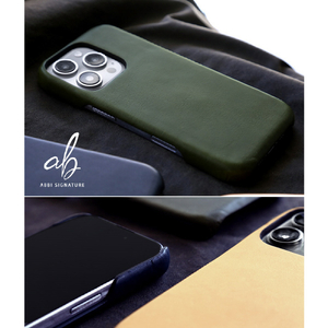 ABBI SIGNATURE iPhone 16 Pro Max用LISCIO イタリアンレザー MagSafe対応バックカバー オリーバ ABS27393I16PM-イメージ15