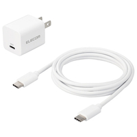 エレコム USB Power Delivery 20W AC充電器(C-Cケーブル付属) ホワイト MPAACCP33WH
