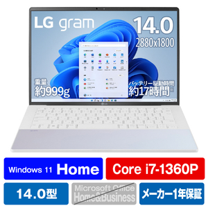 LGエレクトロニクス 14Z90RS-KA74J ノートパソコン LG gram Style