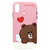 LINE FRIENDS iPhone XR用ケース DUAL GUARD CUPID LOVE ブラウン KCL-DCL008-イメージ1