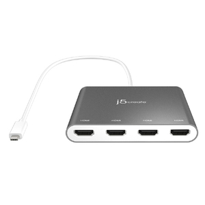 j5 create USB-C to 4ポートHDMIアダプタ シルバー JCA366-イメージ3