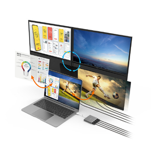 j5 create USB-C to 4ポートHDMIアダプタ シルバー JCA366-イメージ9
