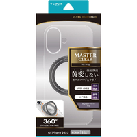 MSソリューションズ iPhone 17用360度回転スタンド付き超透明ハードケース 「MASTER CLEAR mag swing」 クリア/ブラック LN-IM25MCMSBK