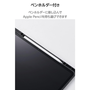 エレコム 13インチiPad Air(M3/M2)用フラップケース 360度回転 背面クリア 2アングル スリープ ブラック TB-A25XMG360BK-イメージ6