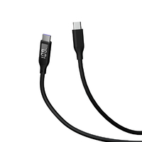 CIO タッチボタン付きディスプレイシリコンケーブル ブラック CIO-SL-SC-V2-CC1-BK