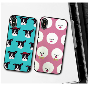 Dparks iPhone XS/X用ブラックケース Fashionable Dog Bichon Frise DS10393I8-イメージ11