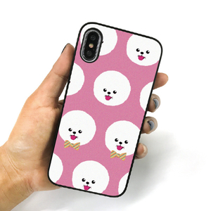 Dparks iPhone XS/X用ブラックケース Fashionable Dog Bichon Frise DS10393I8-イメージ2