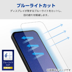 エレコム AQUOS wish4用ガラスフィルム 高透明 ブルーライトカット PM-S241FLGGBL-イメージ4