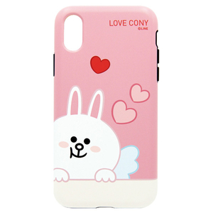 LINE FRIENDS iPhone XR用ケース DUAL GUARD CUPID LOVE コニー KCL-DCL009-イメージ1