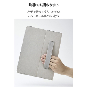 エレコム 13インチiPad Air(M3/M2)用フラップケース 衝撃ガード ベルト付 2アングル 軽量 ブラック TB-A25XPLF2BK-イメージ6