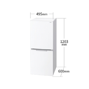シャープ 152L 2ドア冷蔵庫 マットホワイト SJ-D15P-W-イメージ2