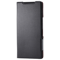 エレコム AQUOS R10用ソフトレザーケース 薄型 磁石付 ブラック PM-S252PLFUBK