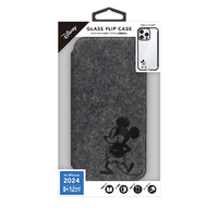 PGA iPhone 16 Pro用ガラスフリップケース ミッキーマウス PG-D24BGF05MKY