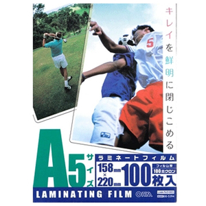 オーム電機 ラミネートフィルム100ミクロン(A5・100枚) LAM-FA51003-イメージ1