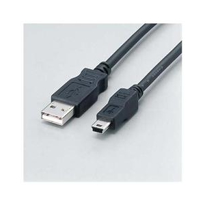エレコム フェライトコア内蔵USB2．0対応ケ-ブル(A：ミニBタイプ） USB-FSM503-イメージ1