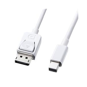 サンワサプライ ミニ-DisplayPort変換ケーブル（2m） ホワイト KC-DPM2W-イメージ1