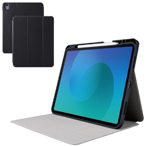 エレコム 13インチiPad Air(M3/M2) フラップケース 衝撃吸収 Pencil収納 スリープ対応 ブラック TB-A25XSABK-イメージ2