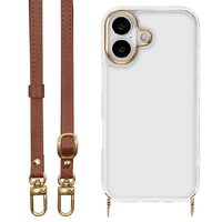 ラスタバナナ iPhone17用ILBE ショルダーストラップ付きハイブリッドケース ブラウン 8971IP5AHPBR