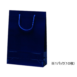 スーパーバッグ ラミネート紙手提袋 ネイビー S 10枚 F139462-1154S-イメージ1