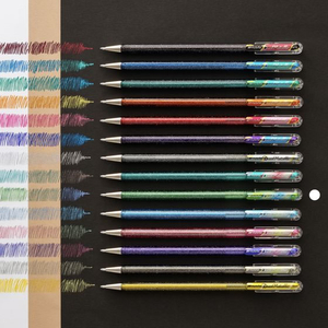 ぺんてる デュアルメタリック 1.0mm ライトグリーン+メタリックブルー&レッド FCE374U-K110-DMK-イメージ6