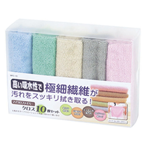 カクセー MFC-10 マイクロファイバークロス 10pcs FC82150-イメージ1