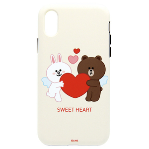 LINE FRIENDS iPhone XR用ケース DUAL GUARD CUPID LOVE スウィートハート1 KCL-DCL010-イメージ1