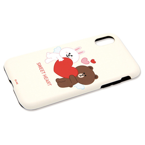 LINE FRIENDS iPhone XR用ケース DUAL GUARD CUPID LOVE スウィートハート1 KCL-DCL010-イメージ2