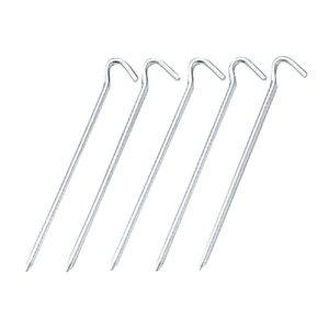 キャプテンスタッグ 丸スチールペグ 21cm 5本組 M8395ﾏﾙｽﾁ-ﾙﾍﾟｸﾞ-イメージ1