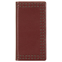 Eblouir iPhone XR用Dot Studs Diary 手帳型 本革 レッド EB14396I61
