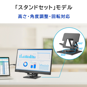 I・Oデータ 17．3型モバイルディスプレイ スタンドセットモデル(抗菌モデル)（受注生産） LCD-YC172A-FX-AG-イメージ4