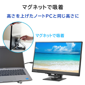 I・Oデータ 17．3型モバイルディスプレイ スタンドセットモデル(抗菌モデル)（受注生産） LCD-YC172A-FX-AG-イメージ5