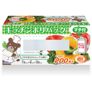 オルディ キッチンポリバッグ マチ付 半透明 M 200枚 FC78910-CB-BM-200-イメージ1