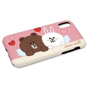 LINE FRIENDS iPhone XR用ケース DUAL GUARD CUPID LOVE スウィートハート2 KCL-DCL011-イメージ2