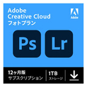 アドビ Creative Cloud フォトプラン with 1TB 1年版 ダウンロード版[Win/Mac ダウンロード版] DLCCﾌｵﾄﾌﾟﾗﾝ1TBHDL
