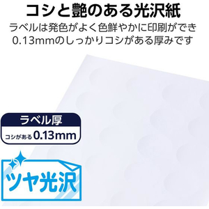エレコム ラベルシール フォト光沢紙 A4 24面 白 FC872SG-EDT-TWGK24R-イメージ4