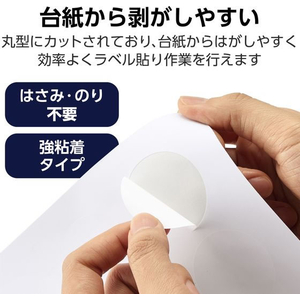 エレコム ラベルシール フォト光沢紙 A4 24面 白 FC872SG-EDT-TWGK24R-イメージ5