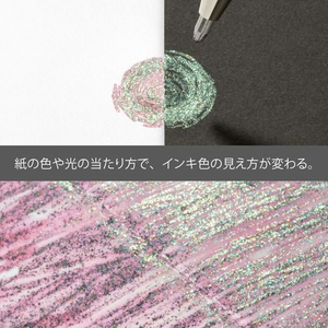 ぺんてる デュアルメタリック 1.0mm ライトピンク+メタリックGR&ゴールド FCE376U-K110-DMP-イメージ3