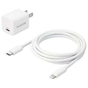 エレコム USB Power Delivery 20W AC充電器(C-Lightningケーブル付属) ホワイト MPA-ACLP04WH エレコム USB Power Delivery 20W AC充電器(C-Lightningケーブル付属) ホワイト MPA-ACLP04WH