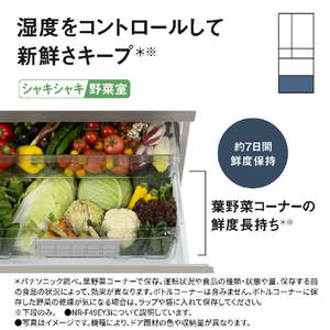 パナソニック 【フレンチドア】490L 6ドア 冷凍冷蔵庫 シルバー NR-F49EY3-S-イメージ11