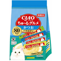いなばペットフード CIAO ちゅ～るグルメ かつおバラエティ(80本入り) ﾁﾕ-ﾙｸﾞﾙﾒｶﾂｵﾊﾞﾗｴﾃｲ80P