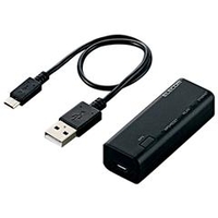 エレコム 300MbpsWi-Fiポータブルルータ USBケーブル付き ブラック WRH300BK3S
