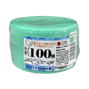紺屋商事 PPバンド 手仕事用 15mm×100m 緑 FCK1051-00321003-イメージ1