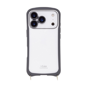 NATURAL　design iPhone17 Pro用 背面型ケース I．COLOR チャコール IP25-63P-ICSH01-イメージ1