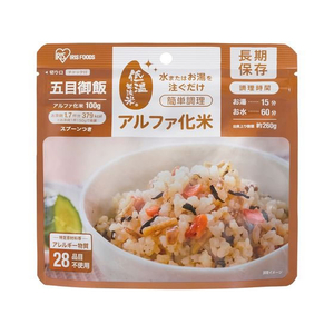 アイリスオーヤマ α化米 五目ご飯 100g FCN5018-100g-ｺﾞﾓｸ-イメージ1