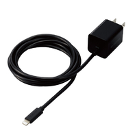 エレコム USB Power Delivery 20W AC充電器(Lightningケーブル一体型) ブラック MPA-ACLP05BK