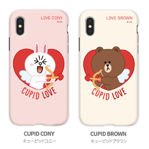 LINE FRIENDS iPhone XR用ケース DUAL GUARD CUPID LOVE ブラウンキューピッド KCL-DCL013-イメージ12