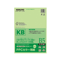 コクヨ PPCカラー用紙 B5 グリーン 100枚入 F805336-KB-C135NG