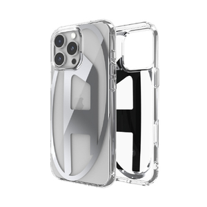 DIESEL iPhone 16 Pro Max用Diesel Oval D Mirror Clear Case FW24 clear×silver 60142-イメージ1