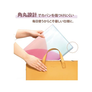 プラス PASTY クリアーファイル A4タテ 20ポケット ピーチピンク FCU8388-98400/FC-400P-イメージ6